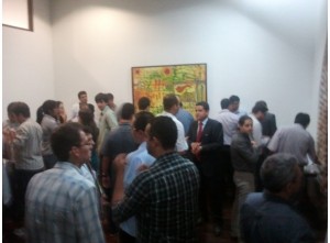 Networking entre participantes no Coffe Break.